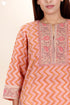 Terry Voile Kurta And Kota Dupatta Set In Block Print