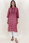 Cotton Silk Kurta With Chanderi Dupatta In Block Print