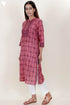 Cotton Silk Kurta With Chanderi Dupatta In Block Print