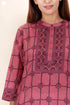 Cotton Silk Kurta With Chanderi Dupatta In Block Print