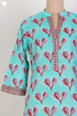Mulmul Cotton Kurta In Graphic Block Print
