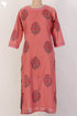 Mulmul Cotton Kurta In Floral Block Print