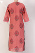 Mulmul Cotton Kurta In Floral Block Print
