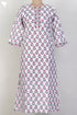 Cambric Cotton Kurta In Floral Block Print