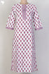 Cambric Cotton Kurta In Floral Block Print