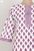Cambric Cotton Kurta In Floral Block Print