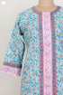 Cambric Cotton Kurta In Floral Block Print