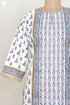 Cambric Cotton Kurta In Floral Block Print