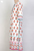Cambric Cotton Kurta With Floral Block Print