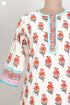 Cambric Cotton Kurta With Floral Block Print
