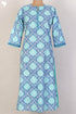 Cambric Cotton KurtaIn Graphic Block Print