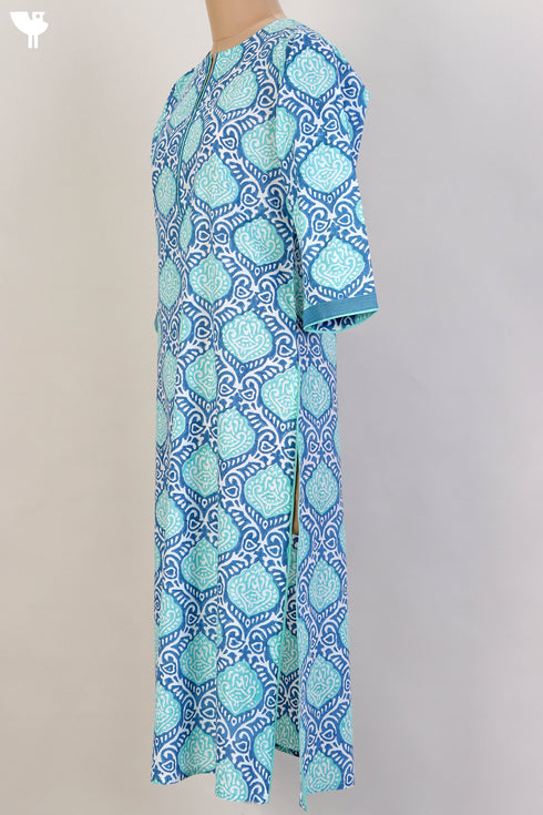 Cambric Cotton KurtaIn Graphic Block Print