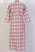 Cambric Cotton Kurta In Graphic Block Print