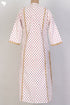 Cambric Cotton Paneled KurtaIn Graphic Block Print