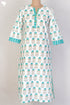 Cambric Cotton Kurta In Floral Block Print