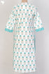 Cambric Cotton Kurta In Floral Block Print