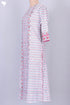 Cambric Cotton Paneled Kurta In Floral Block Print