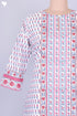 Cambric Cotton Paneled Kurta In Floral Block Print