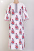 Cambric Cotton Kurta In Floral Block Print