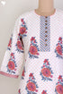 Cambric Cotton Kurta In Floral Block Print
