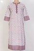 Cambric Cotton Kurta In Floral Block Print