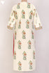 Cambric Cotton Paneled Kurta In Floral Block Print