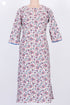 Cambric Cotton Kurta In Floral Block Print