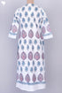 Slub Cotton Kurta In Paisley Block Print