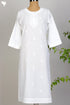 Cambric Cotton Kurta With Chikankari EmbroideryIn Ivory White