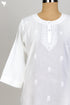 Cambric Cotton Kurta With Chikankari EmbroideryIn Ivory White