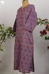 Kota Doria Kurta in Modern Floral Block Print
