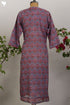 Kota Doria Kurta in Modern Floral Block Print
