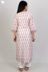 Chanderi Silk Pintucked Kurta In Floral Block Print
