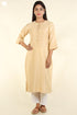 Chanderi Silk Kurta In Sandy Beige