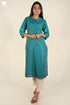 Chanderi Silk Pin-tucked Kurta In Jewel Teal