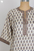 Chanderi Silk Kurta In Floral Block Print