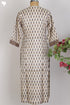 Chanderi Silk Kurta In Floral Block Print