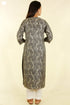 Tussar Silk Kurta In Graphic Block Print