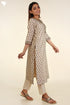 Chanderi Silk Kurta In Floral Block Print