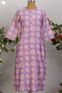 Chanderi Silk Kurta in Lilac Spot Hand Block