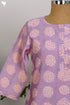 Chanderi Silk Kurta in Lilac Spot Hand Block