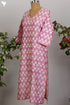 Chanderi Silk Kurta in Simple Floral Hand Block