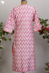 Chanderi Silk Kurta in Simple Floral Hand Block