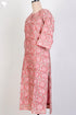 Chanderi Silk Kurta In Floral Block Print