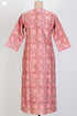 Chanderi Silk Kurta In Floral Block Print