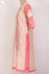 Chanderi Silk Kurta In Floral Block Print