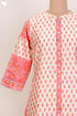 Chanderi Silk Kurta In Floral Block Print
