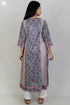 Mul Mul Cotton Dress In Floral Block Print