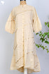 Mulmul Cotton Dress In Golden Graphic Block Print