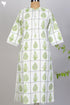Khaadi Cotton Checkered Kurta With Graphic Block Print
